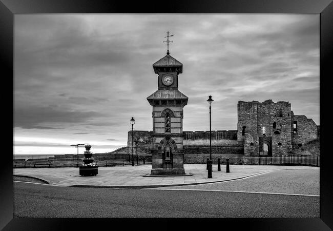 Tynemouth Clock Tower And Priory Framed Print by Steve Smith