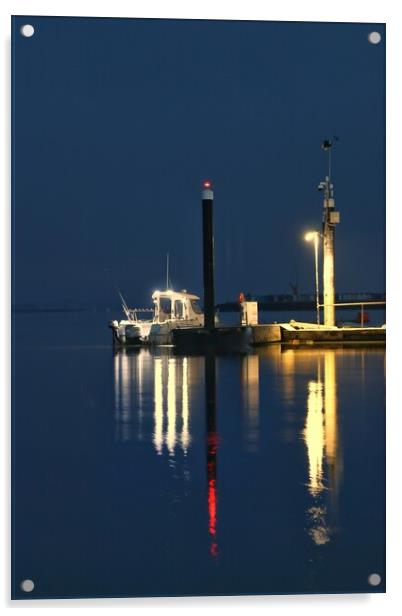 Fishing boat at the Hammerhead jetty in Brightlingsea  Acrylic by Tony lopez