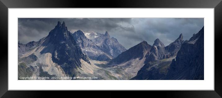 Aiguilles d'Arves, Savoie, France (Panorama) Framed Mounted Print by Imladris 