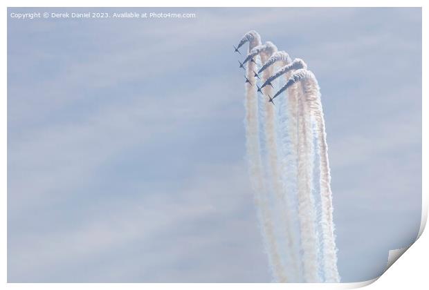 Red Arrows Bournemouth Air Show 2023 Print by Derek Daniel