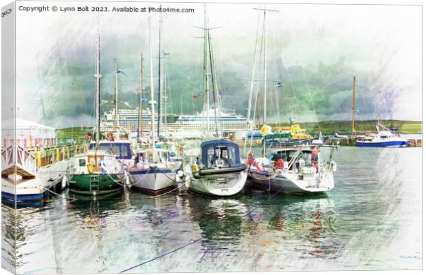 Lerwick Harbour Shetland Canvas Print by Lynn Bolt