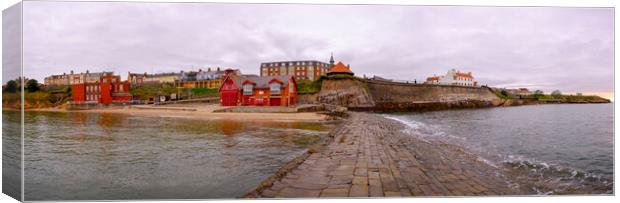 Cullercoats Panorama Canvas Print by Tim Hill