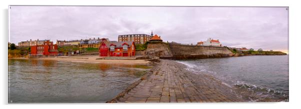Cullercoats Panorama Acrylic by Tim Hill