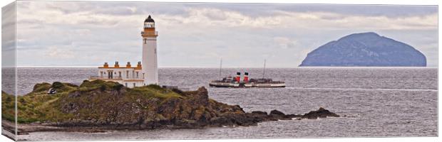 Iconic paddle steamer Waverley passing Turnberry l Canvas Print by Allan Durward Photography