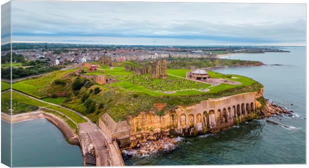 Tynemouth Priory from Above Canvas Print by Tim Hill