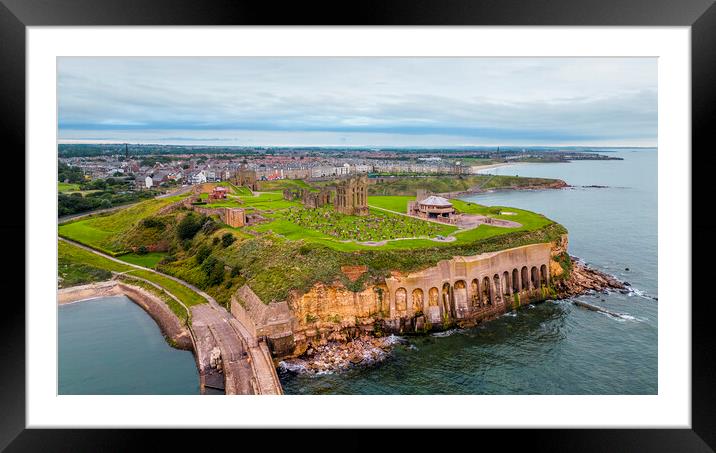 Tynemouth Priory from Above Framed Mounted Print by Tim Hill