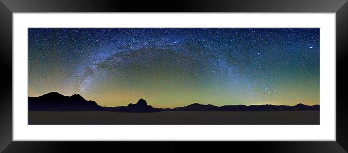 Milky Way arches over Death Valley Framed Mounted Print by Sharpimage NET