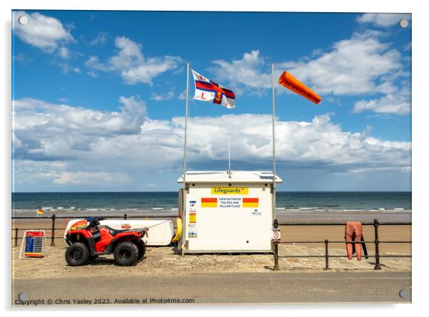 Seaside lifeguard hut, Saltburn Acrylic by Chris Yaxley