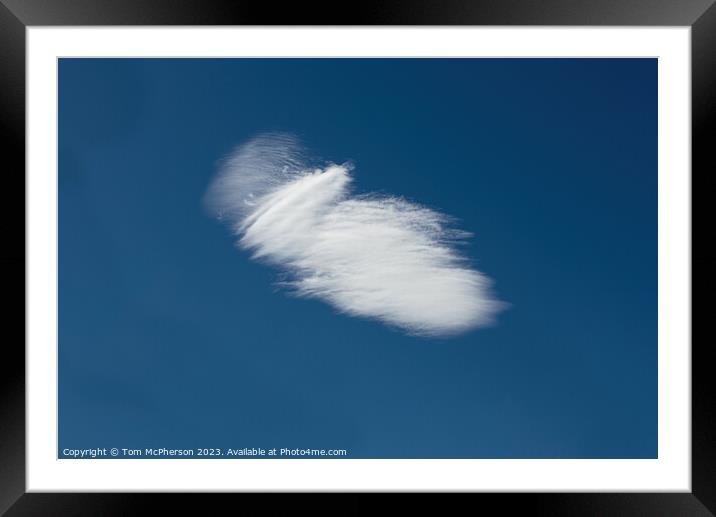Surrealistic Sky: Clouds Mimic UFO Framed Mounted Print by Tom McPherson
