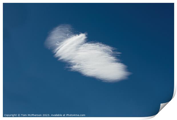 Surrealistic Sky: Clouds Mimic UFO Print by Tom McPherson