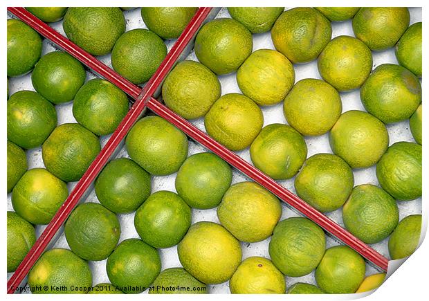 Box of Limes Print by Keith Cooper