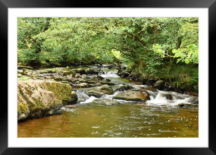 Taff Fechan River just above the waterfall  Framed Mounted Print by Nick Jenkins