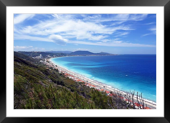 Rhodes coast view  Framed Mounted Print by Paul Boizot