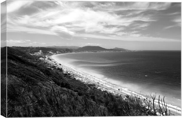 Rhodes coast view, monochrome Canvas Print by Paul Boizot