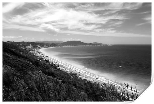 Rhodes coast view, monochrome Print by Paul Boizot