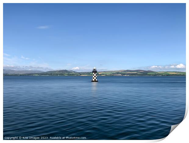 Guiding Light on the River Clyde Print by RJW Images