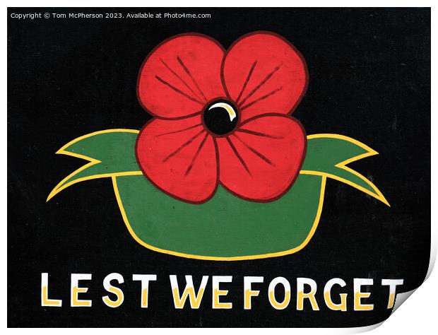 'Honouring Heroes: A Poignant Remembrance' Print by Tom McPherson