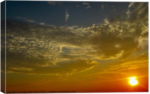 Last Night's Sunset Canvas Print by Stephanie Moore