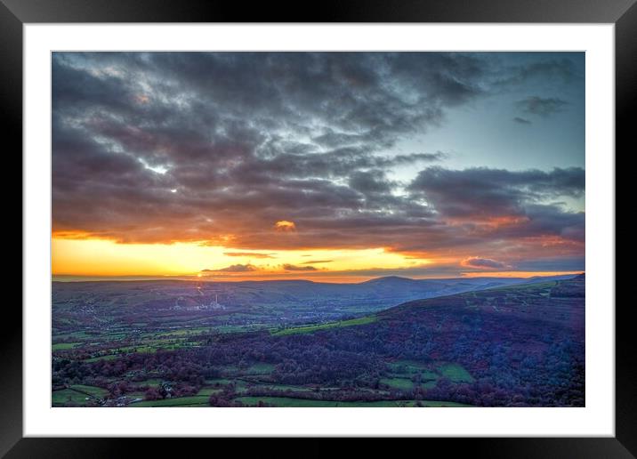 Hope Valley Sunset  Framed Mounted Print by Darren Galpin