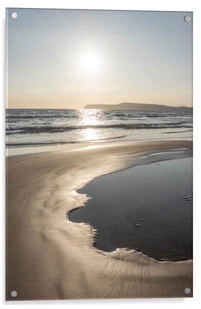 Isle of Wight Sunset Acrylic by Graham Custance