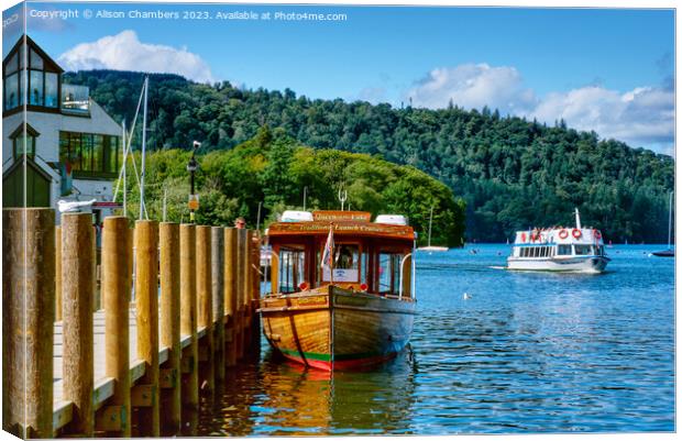 Bowness Queen Of The Lake Canvas Print by Alison Chambers
