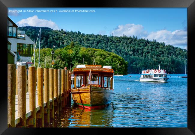 Bowness Queen Of The Lake Framed Print by Alison Chambers