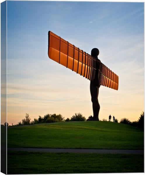 Angel of the North in Golden Light Canvas Print by Rob Cole