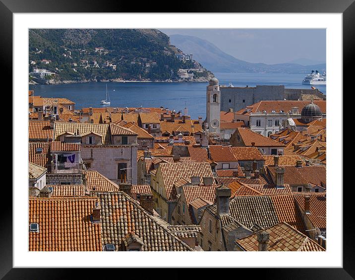 old town roofs Framed Mounted Print by radoslav rundic