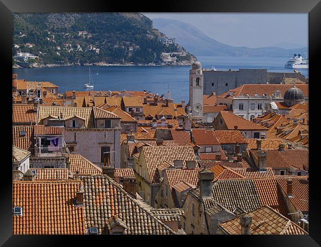 old town roofs Framed Print by radoslav rundic