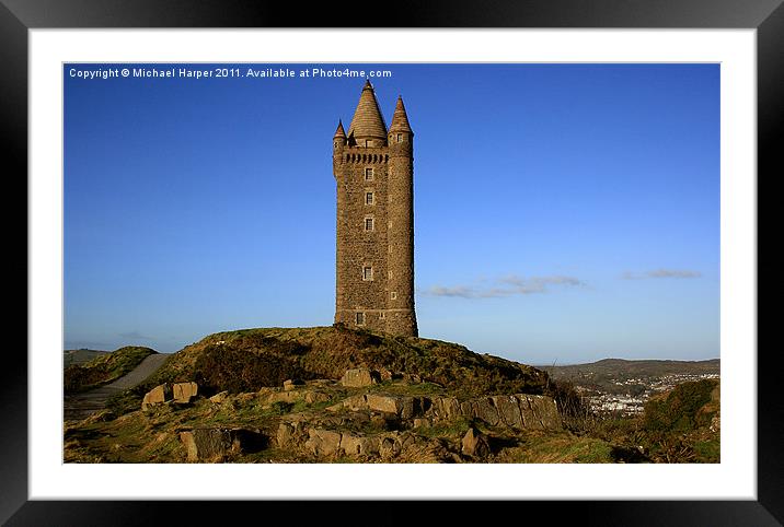 Scrabo Tower overlooking Newtownards Framed Mounted Print by Michael Harper