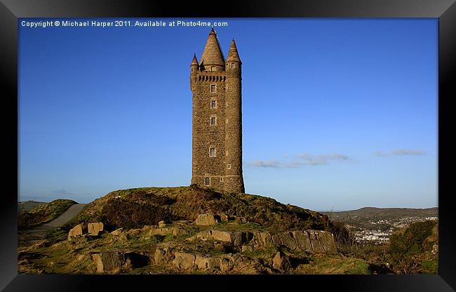 Scrabo Tower overlooking Newtownards Framed Print by Michael Harper