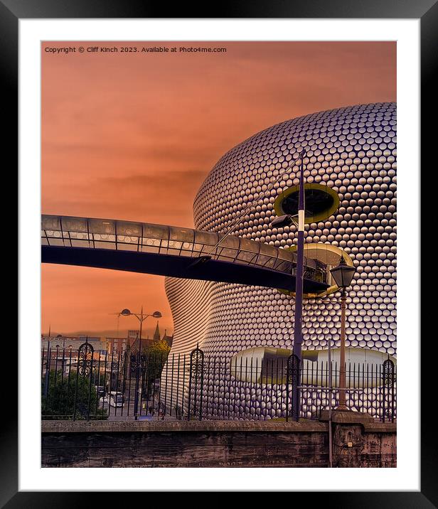 Sunset at the Birmingham Bull Ring  Framed Mounted Print by Cliff Kinch