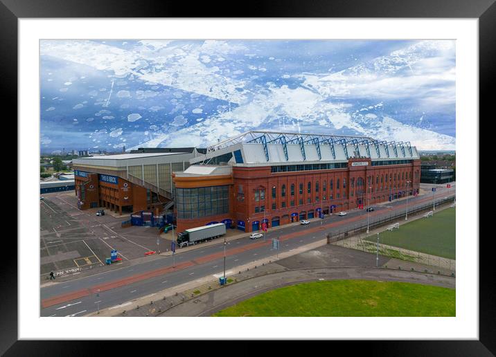 Ibrox Glasgow Rangers Framed Mounted Print by Apollo Aerial Photography