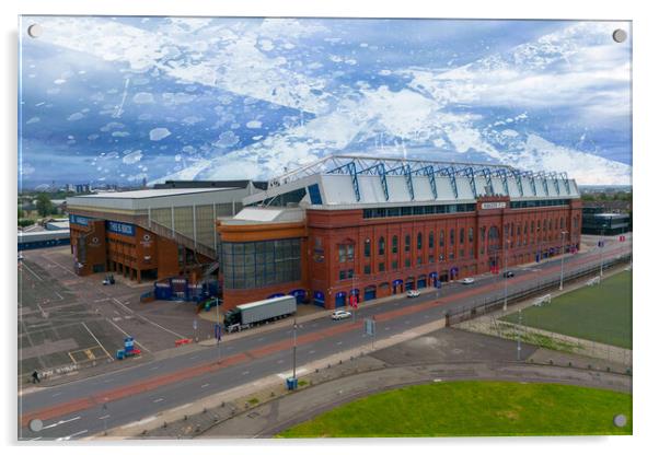 Ibrox Glasgow Rangers Acrylic by Apollo Aerial Photography