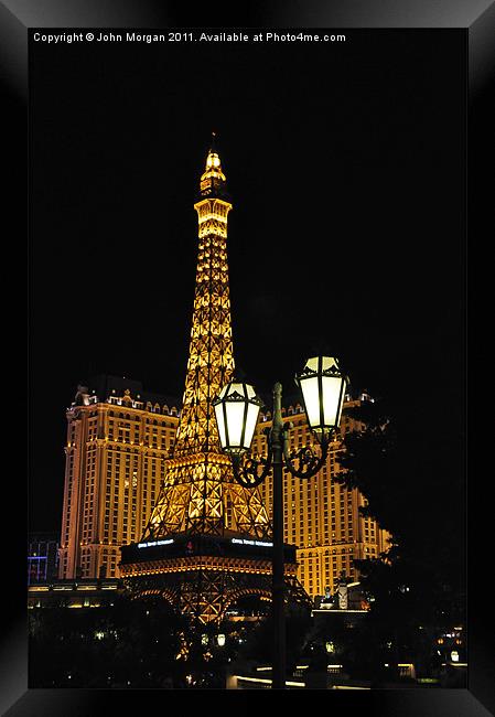 Paris in Vegas. Framed Print by John Morgan