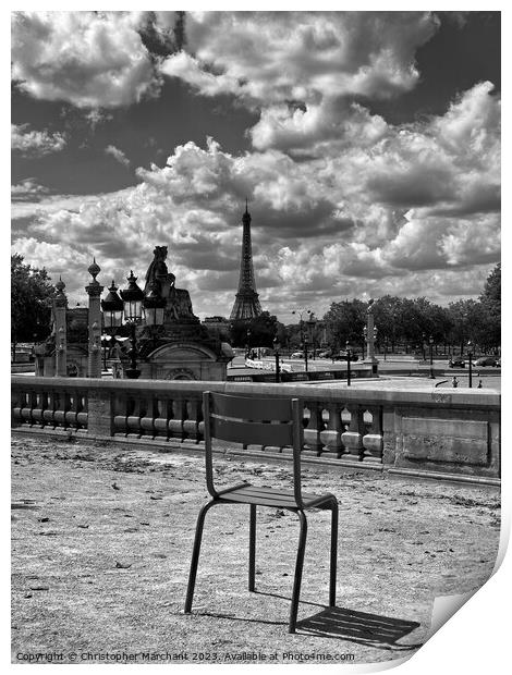 Take a seat and admire the view  Print by Christopher Marchant