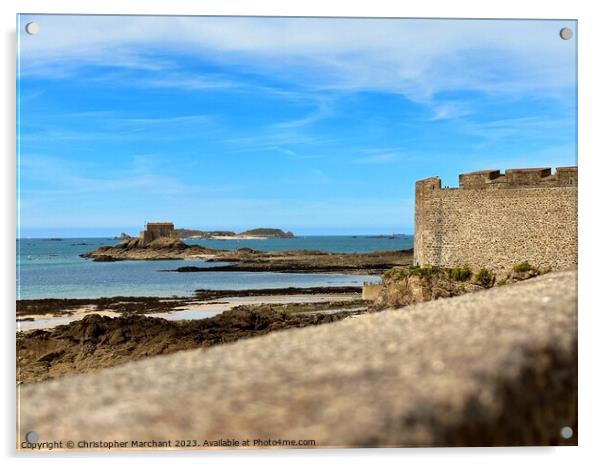 Saint-Malo on a sunny day  Acrylic by Christopher Marchant