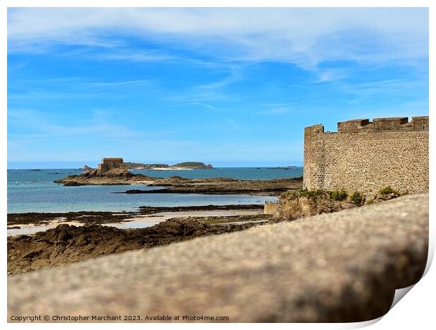 Saint-Malo on a sunny day  Print by Christopher Marchant