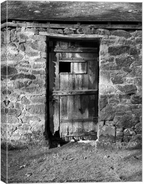 Abandoned stables door  Canvas Print by Christopher Marchant