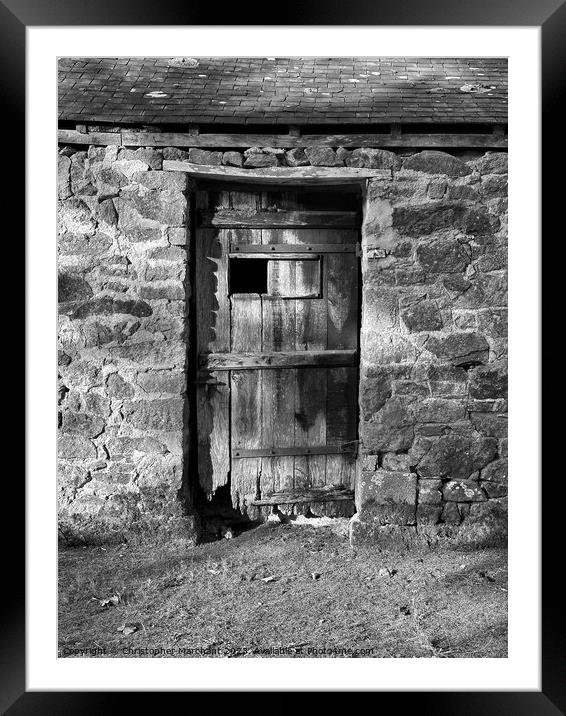 Abandoned stables door  Framed Mounted Print by Christopher Marchant