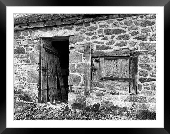 Abandoned stables door of a French chateau Framed Mounted Print by Christopher Marchant