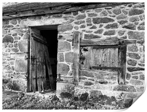 Abandoned stables door of a French chateau Print by Christopher Marchant