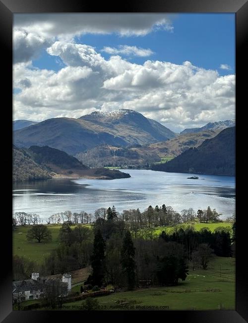 A view down lake Ullswater in the Lake District  Framed Print by Christopher Marchant