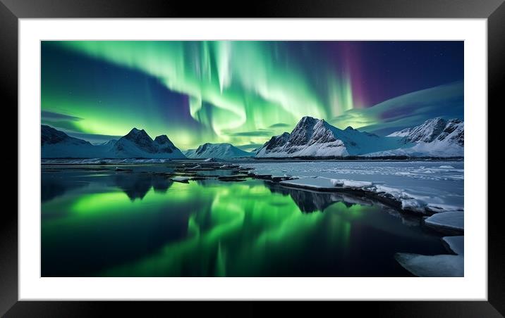 The Northern Lights Framed Mounted Print by CC Designs