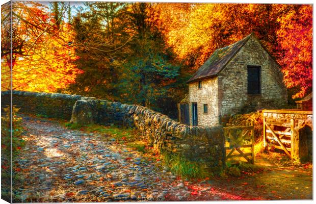 Milldale Peak District in Autumn  Canvas Print by Alison Chambers