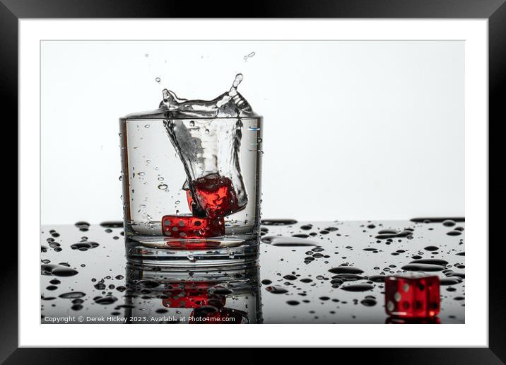 Ice Dice  Framed Mounted Print by Derek Hickey