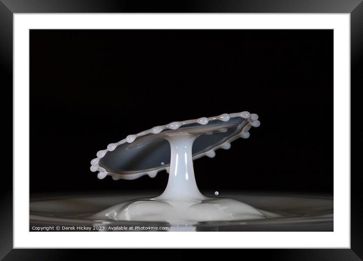 Droplet Collision Framed Mounted Print by Derek Hickey