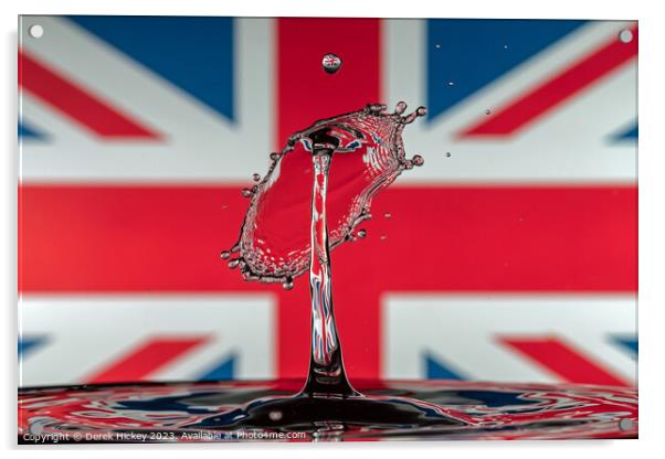 Union Jack Reflections Acrylic by Derek Hickey