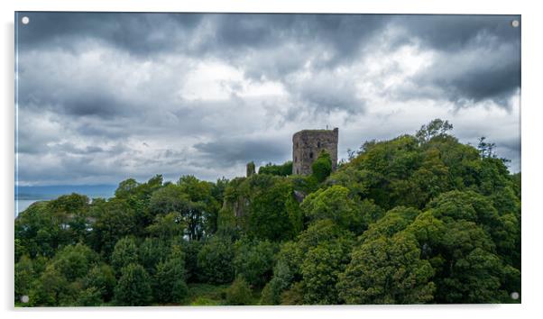Dunollie Castle Acrylic by Apollo Aerial Photography