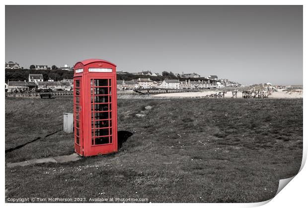 Iconic Red Phone Box: Lossiemouth's Pride Print by Tom McPherson